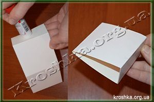 Склеиваем и получаем подставку треугольной формы